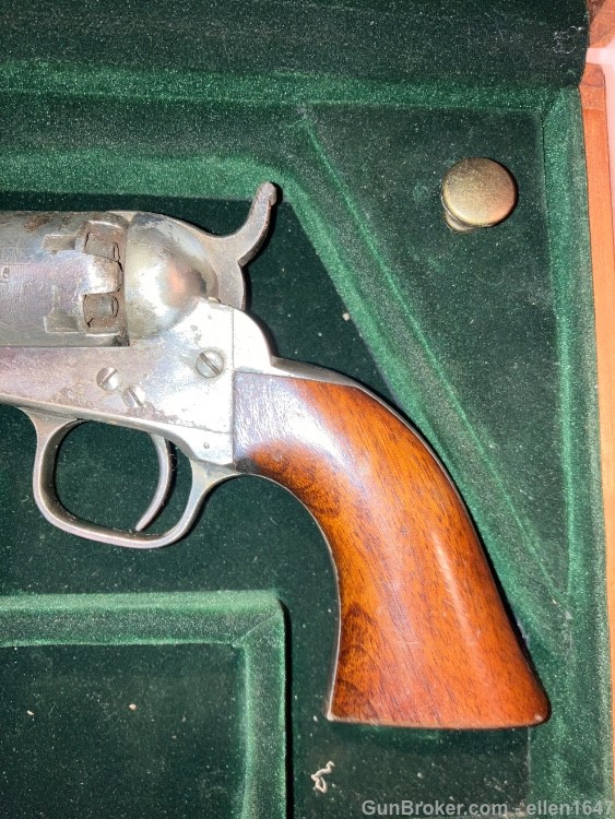 Civil war Colt 1849 pocket silver plated made 1862 matching #-img-1