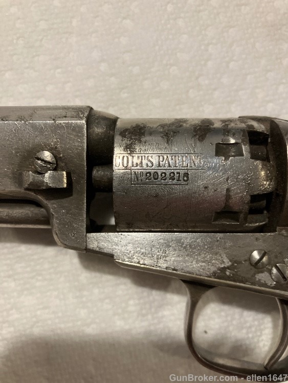 Civil war Colt 1849 pocket silver plated made 1862 matching #-img-3
