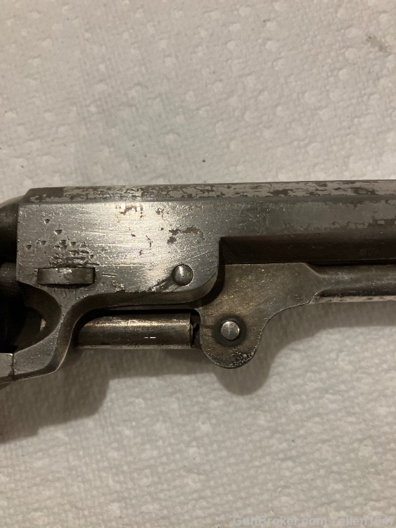 Civil war Colt 1849 pocket silver plated made 1862 matching #-img-21