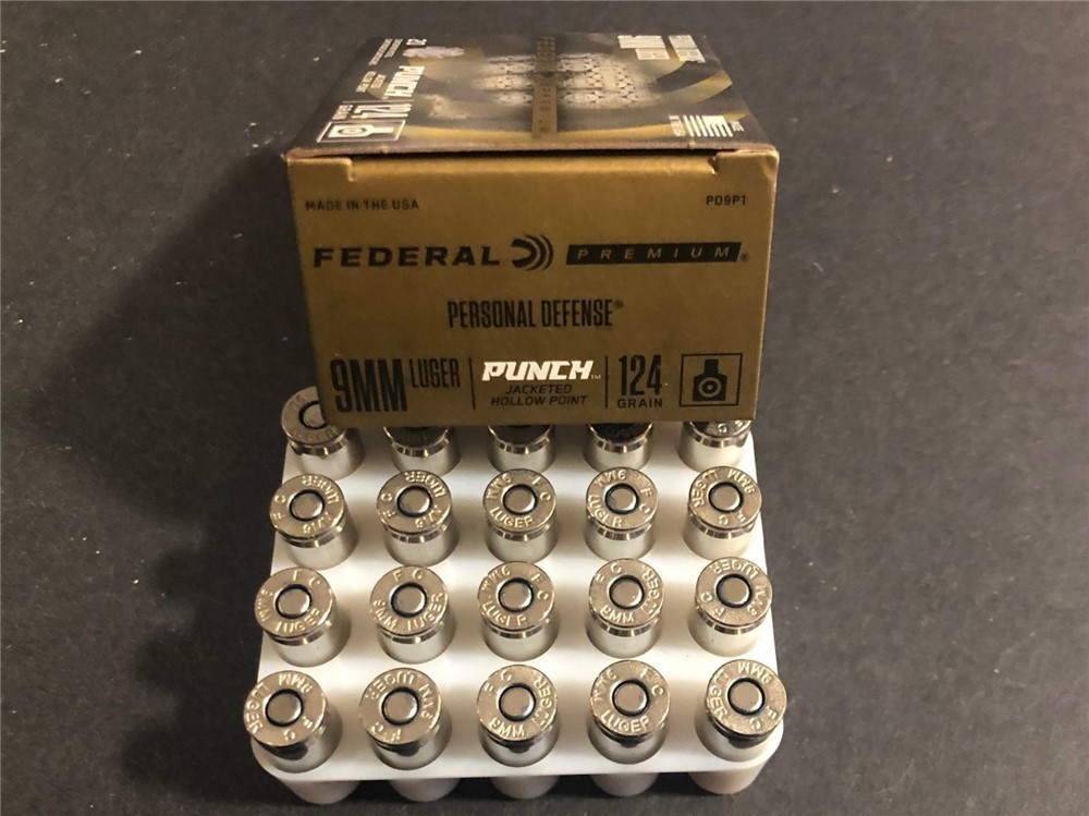 9mm Handgun Self Defense JHP Federal Punch Hollow Point Ammunition-img-3