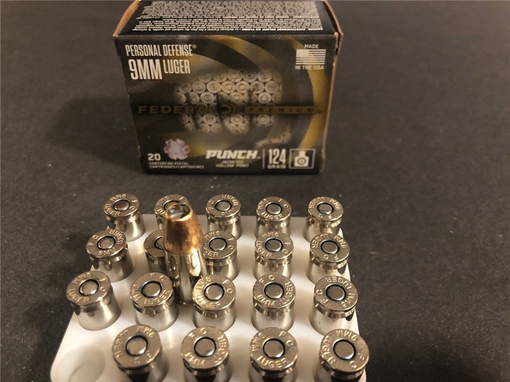 9mm Handgun Self Defense JHP Federal Punch Hollow Point Ammunition-img-2
