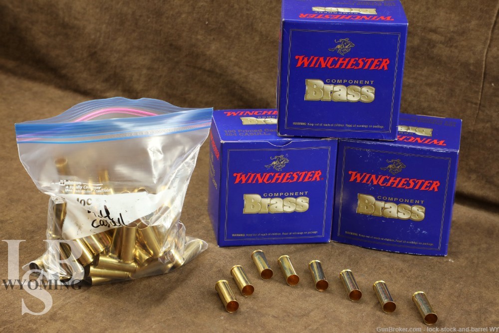 Approximately 400x 454 Casull Winchester and Starline Brass -img-0