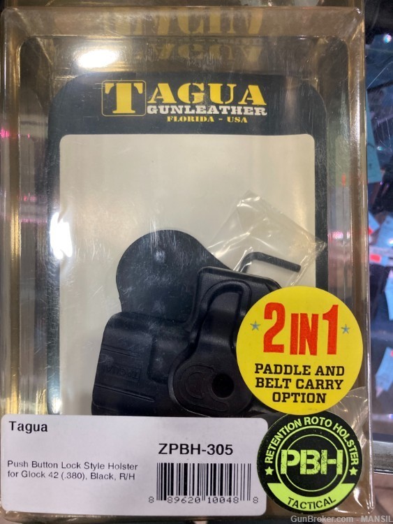 TAGUA HOLSTER HOLSTERS FOR GLOCK G42   PADDLE / BELT-img-0