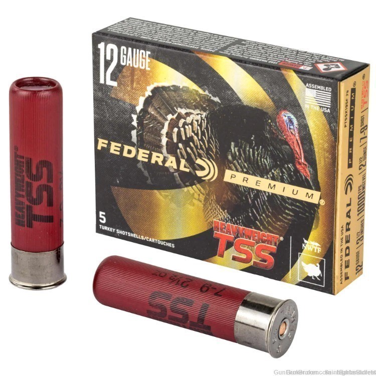 Federal HEAVYWEIGHT TSS 12ga 3.5" 2 1/2 oz. #7/9 Tungsten Shot - 5 Rounds-img-0