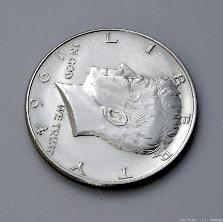 1964 Kennedy Half Dollar Uncirculated 90% Silver, Item byy-img-4