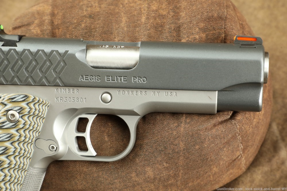 Kimber AEGIS Elite Pro Fiber Optic .45 ACP 1911 Pistol w/ Factory Box-img-19