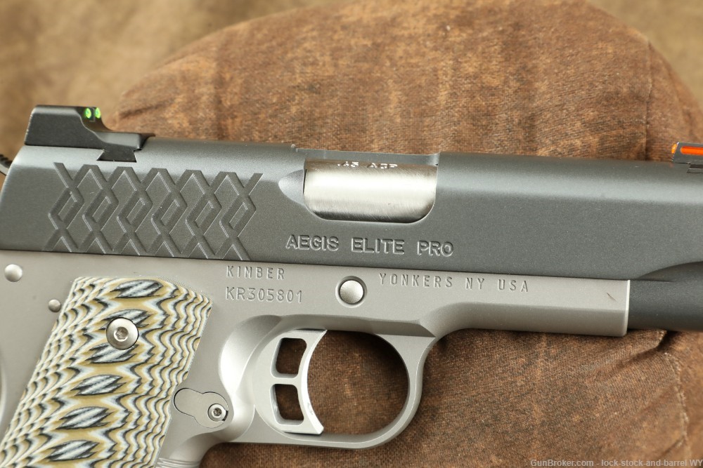 Kimber AEGIS Elite Pro Fiber Optic .45 ACP 1911 Pistol w/ Factory Box-img-18