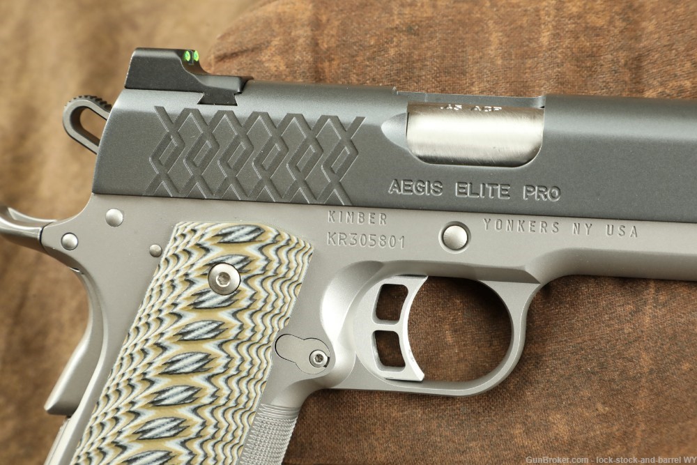 Kimber AEGIS Elite Pro Fiber Optic .45 ACP 1911 Pistol w/ Factory Box-img-17