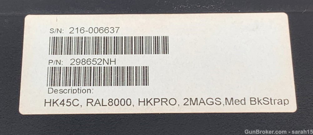 HECKLER & KOCH HK 2-TONE MODEL HK 45C PRO .45 ACP ORIGINAL BOX & PAPERS-img-4