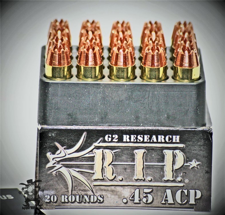 45 ACP G2 RIP ammo R.I.P 162 Grain DeAdLy WiCkEd  45auto 20 Rounds JHP-img-0