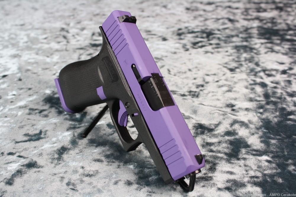 Glock 43X 9mm 10rd Custom Cerakote Bright Purple NEW-img-4