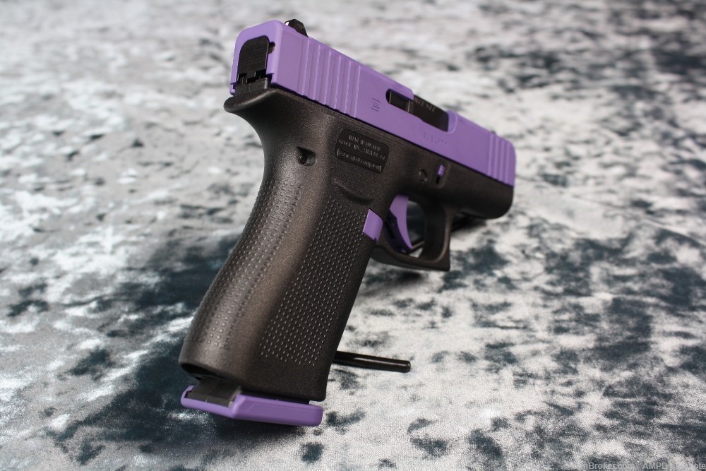 Glock 43X 9mm 10rd Custom Cerakote Bright Purple NEW-img-2