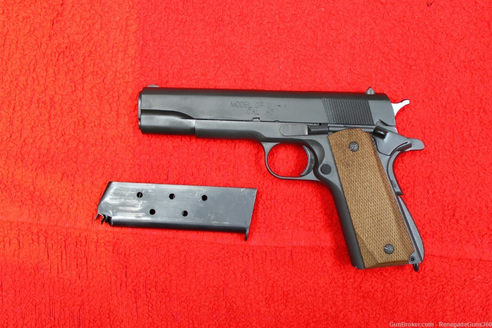 SPRINGFIELD ARMORY 1911-A1 45ACP 5" LOW S/N MFG 1985/86 PENNY AUCTION-img-0