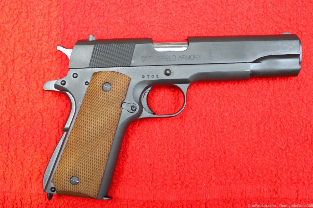 SPRINGFIELD ARMORY 1911-A1 45ACP 5" LOW S/N MFG 1985/86 PENNY AUCTION-img-1