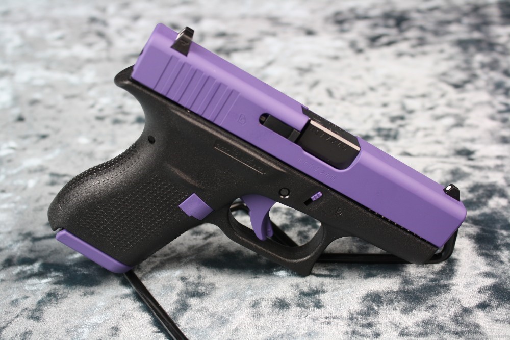 Glock 42 .380 6rd Custom Cerakote Bright Purple NEW-img-3