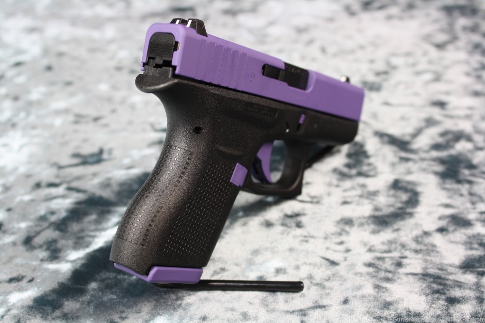 Glock 42 .380 6rd Custom Cerakote Bright Purple NEW-img-2