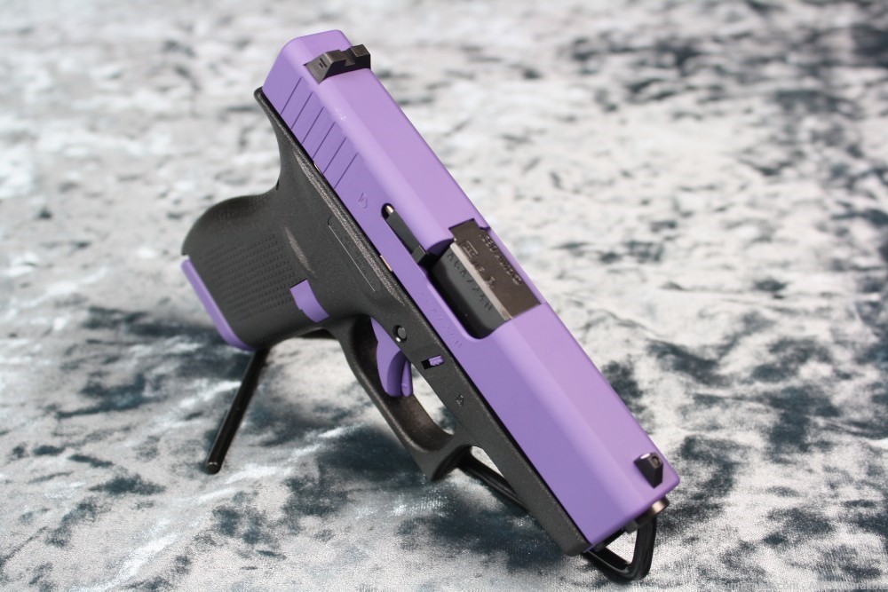 Glock 42 .380 6rd Custom Cerakote Bright Purple NEW-img-4