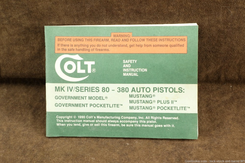 Colt MK IV Series 80 Government Model 380 ACP 3.25” Semi-Auto Pistol-img-23