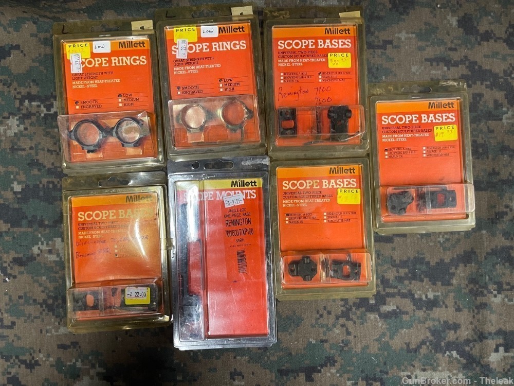 MILLETT SCOPE BASE AND RING LOT-img-0