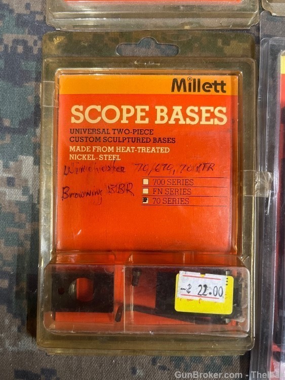 MILLETT SCOPE BASE AND RING LOT-img-1
