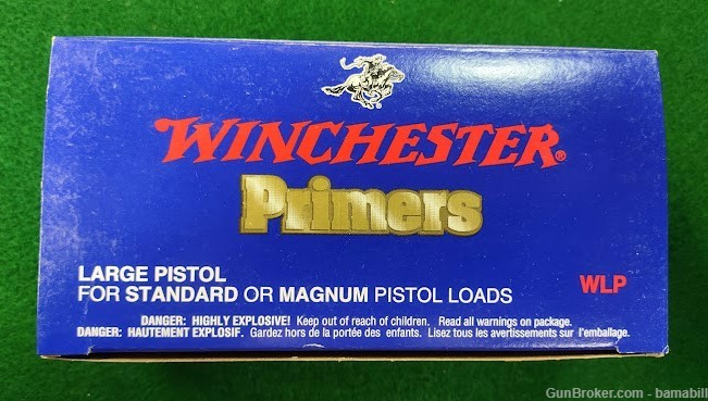  Large Pistol Primers,  WINCHESTER,  900 total,  Like New Condition-img-1