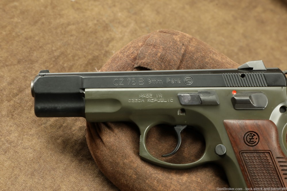 Czech Model 75 B OD Green 9mm 4.5” Semi-Auto Pistol w/ 16 RD Magazine-img-7