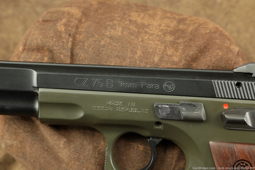 Czech Model 75 B OD Green 9mm 4.5” Semi-Auto Pistol w/ 16 RD Magazine-img-22
