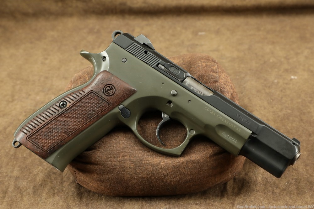 Czech Model 75 B OD Green 9mm 4.5” Semi-Auto Pistol w/ 16 RD Magazine-img-3