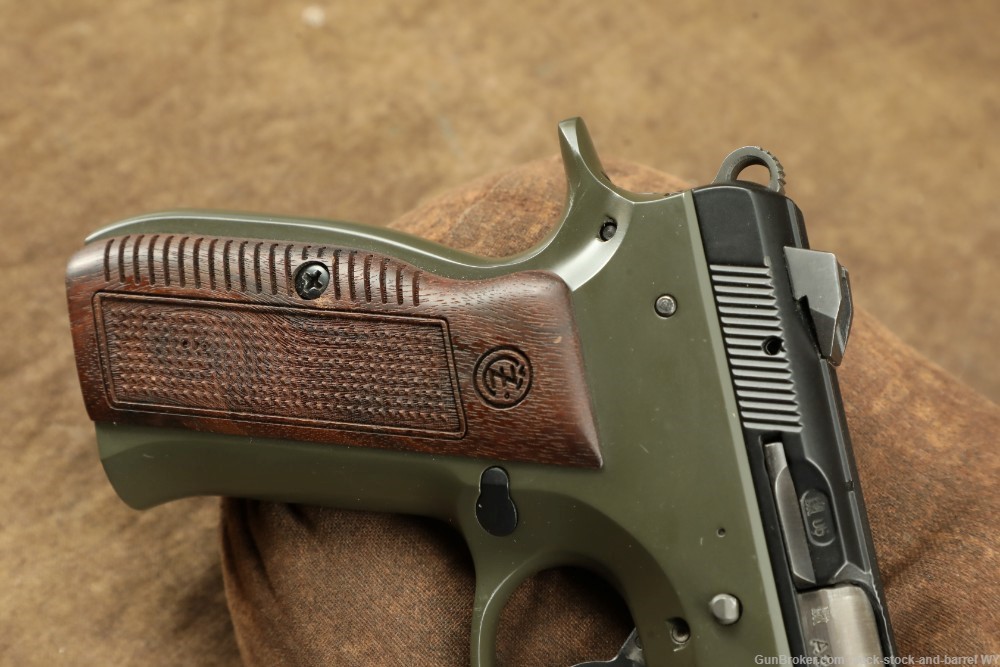 Czech Model 75 B OD Green 9mm 4.5” Semi-Auto Pistol w/ 16 RD Magazine-img-4