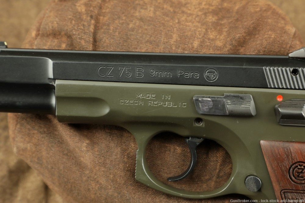 Czech Model 75 B OD Green 9mm 4.5” Semi-Auto Pistol w/ 16 RD Magazine-img-23