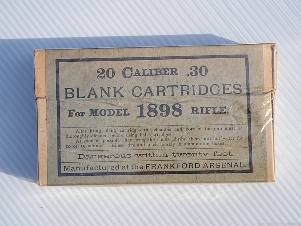 Frankford Arsenal .30 Cal Blanks for 1898 rifle - Never Opened -img-6