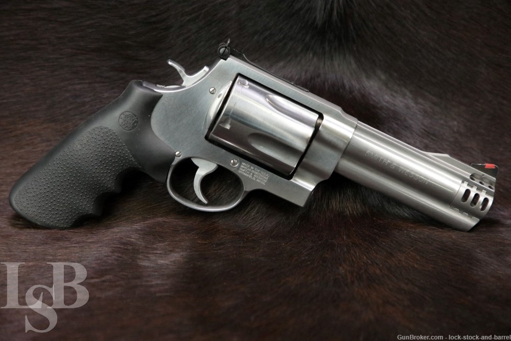Smith & Wesson S&W Model 460V 460 V 163465A .460 Mag 5" Stainless Revolvera-img-0