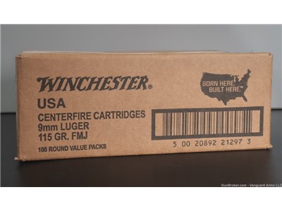 Winchester 9mm 115Gr FMJ! 1000 Rounds!