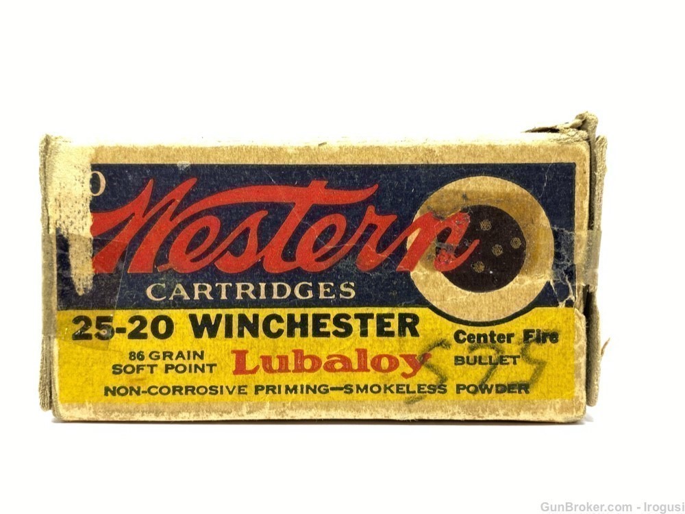 Western .25-20 Lubaloy Vintage Box 45 Rounds-img-0