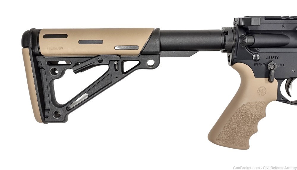 Flat Dark Earth Hogue Series Custom Rifle AR15 5.56 16" Rubber Grip & Stock-img-3