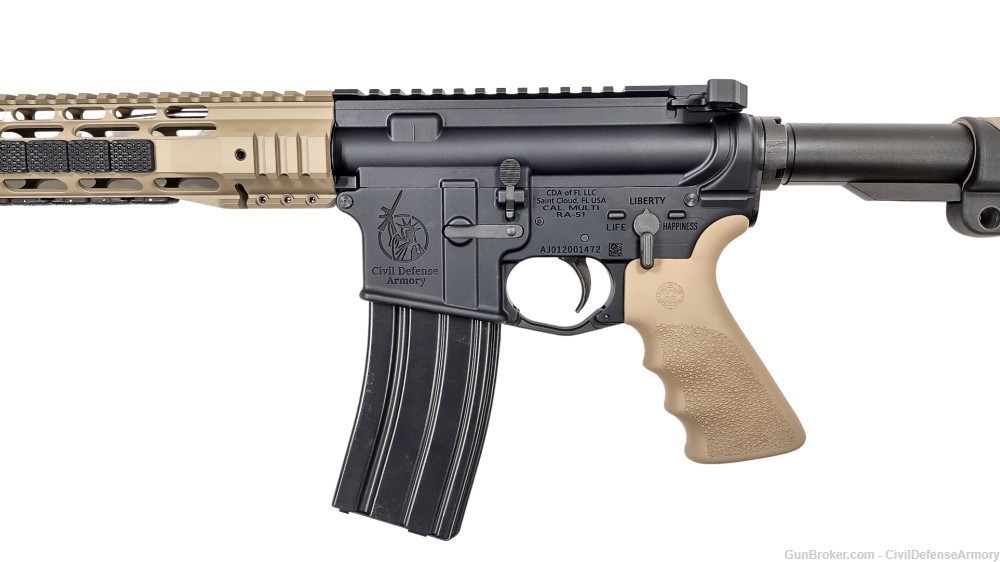 Flat Dark Earth Hogue Series Custom Rifle AR15 5.56 16" Rubber Grip & Stock-img-5
