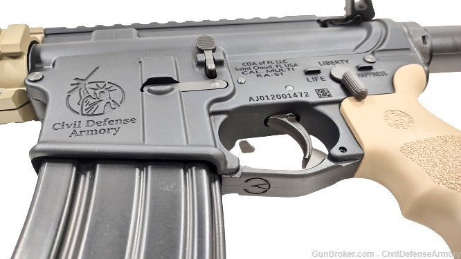 Flat Dark Earth Hogue Series Custom Rifle AR15 5.56 16" Rubber Grip & Stock-img-4