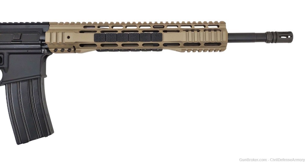 Flat Dark Earth Hogue Series Custom Rifle AR15 5.56 16" Rubber Grip & Stock-img-2
