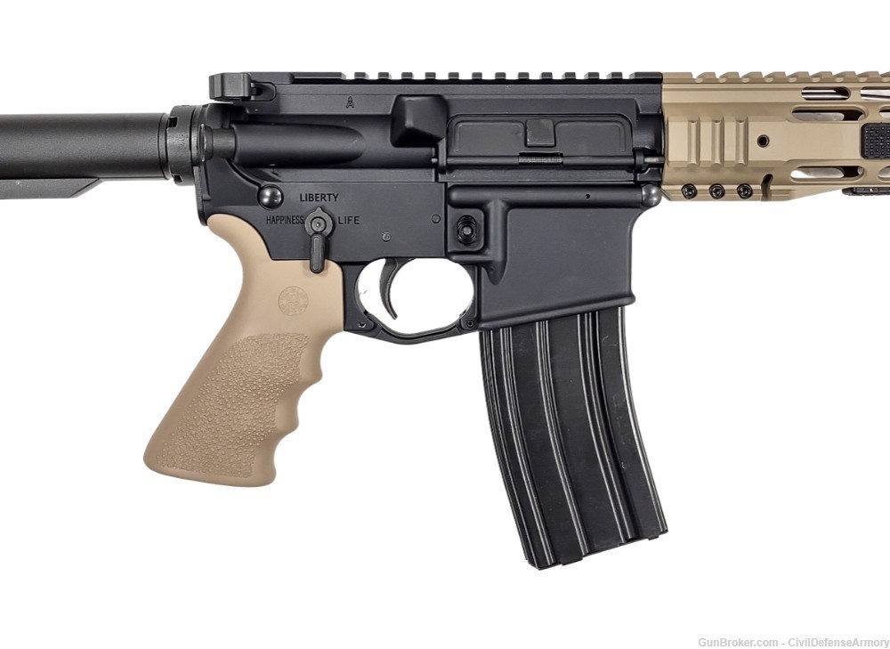 Flat Dark Earth Hogue Series Custom Rifle AR15 5.56 16" Rubber Grip & Stock-img-1
