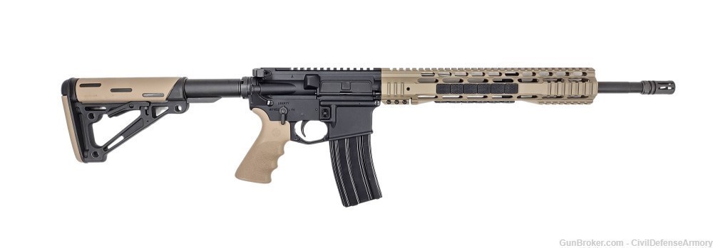 Flat Dark Earth Hogue Series Custom Rifle AR15 5.56 16" Rubber Grip & Stock-img-0