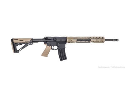 Flat Dark Earth Hogue Series Custom Rifle AR15 5.56 16" Rubber Grip & Stock