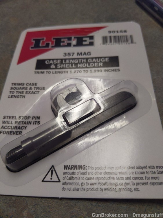 Lee 357 magnum Case Length Gauge and Shellholder-img-0