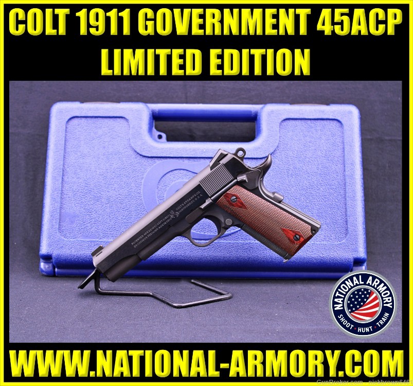 COLT O1911SE-A1 1911 GOVERNMENT LIMITED EDITION 45 ACP BLUED SLIDE/FRAME 5"-img-0