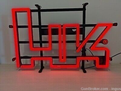 HECKLER & KOCH HK LED NEON SIGN w/ WALL MOUNT OR FREE STANDING (NEW IN BOX)-img-0