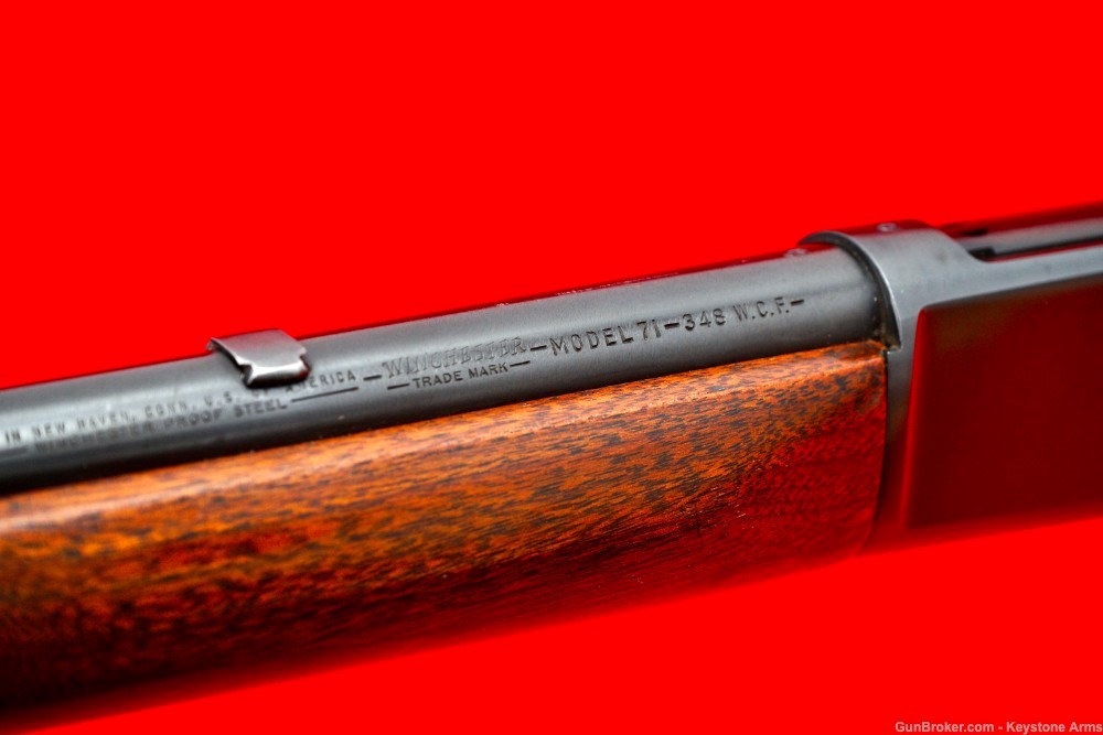 Scarce & Desired 1953 Winchester Model 71 .348 WCF w/ Lyman Peep Sight-img-13