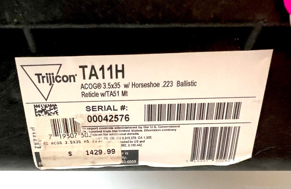 Trijicon TA11H ACOG 3.5x35 horseshoe reticle LIKE NEW!-img-5
