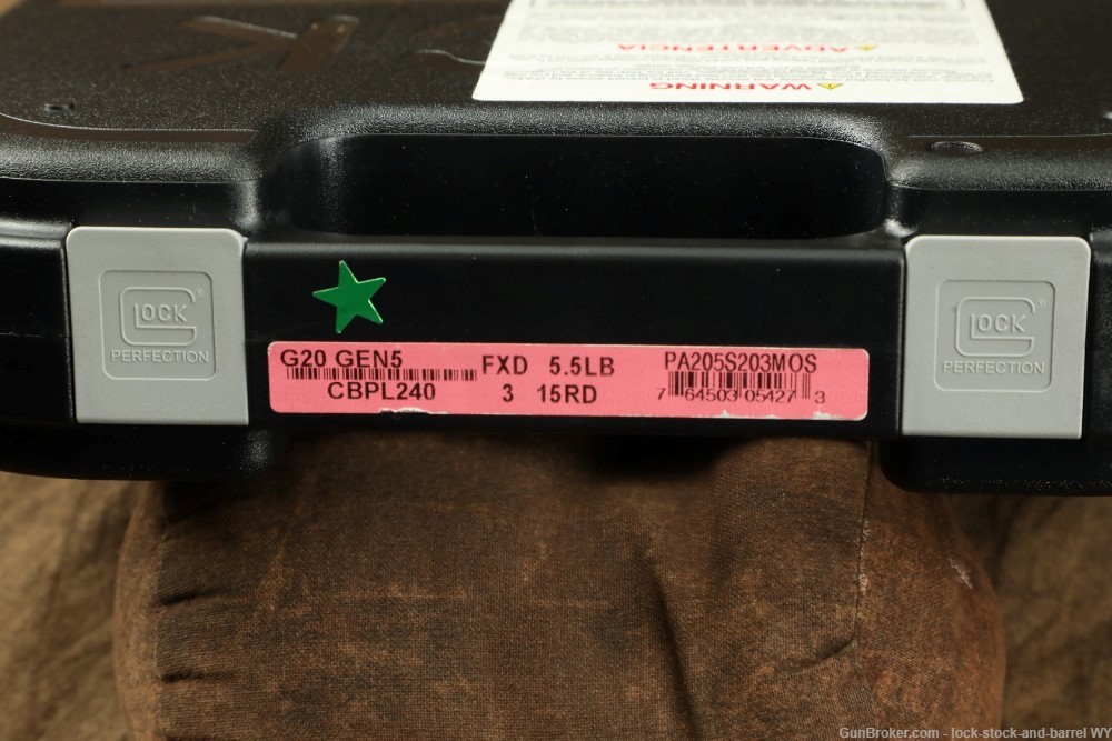 Glock 20 G20 Gen5 MOS 10mm 4.61” Semi-Auto Striker Fired Pistol w/ Case -img-37