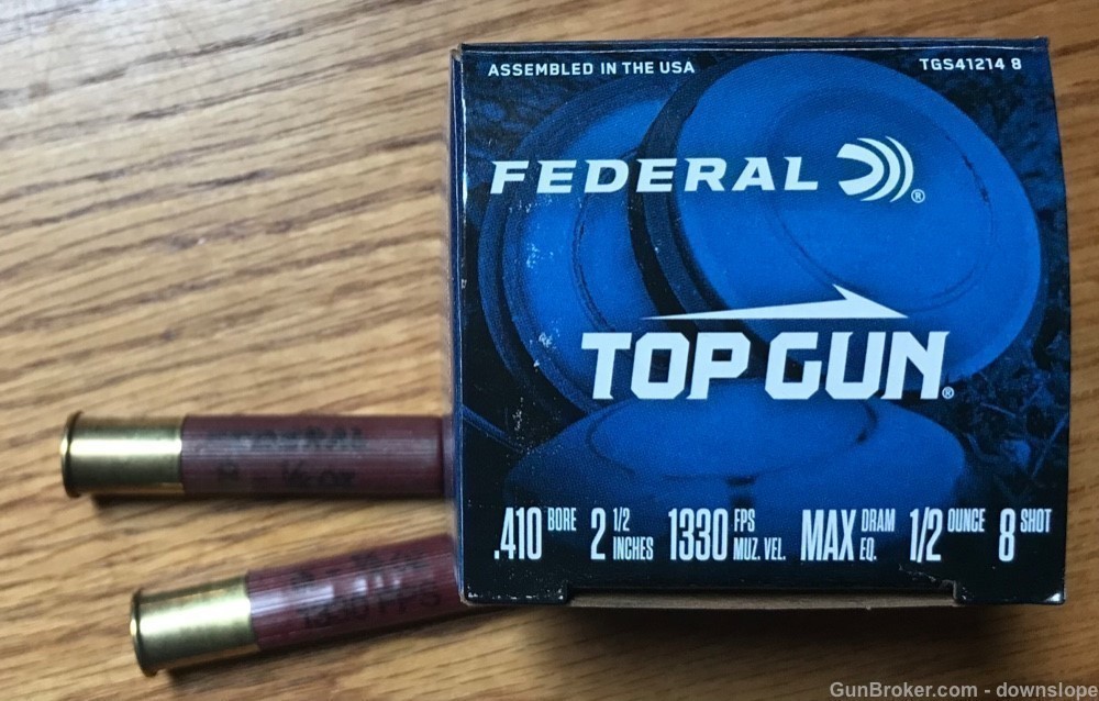 410 ga 2 1/2" 8 SHOT Federal Top Gun 25 rds-img-0