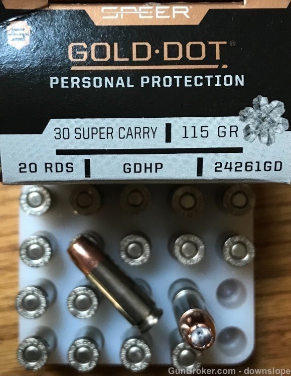 30 SUPER CARRY 115 gr GOLD DOT Hollow Point Speer 20 rds-img-1