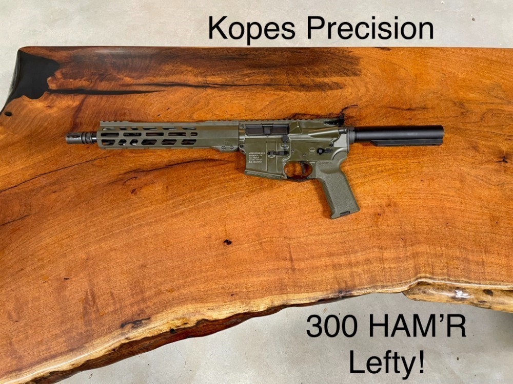 Spring Sale! Kopes Precision 300 HAMR Pistol, OD Green, Lefty, Left Handed-img-0